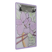 Bloeiende huisviooltjes mini klembord (Schuin)