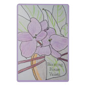 Bloeiende huisviooltjes mini klembord (Achterkant)