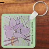 Bloeiende huisviooltjes sleutelhanger (Achterkant)