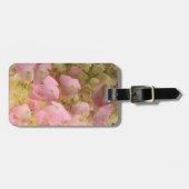 Bloeiende Hydrangea Floral op Derby Brown Bagagelabel (Voorkant horizontaal)