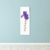 Bloeiende iris canvas afdruk (Insitu (Houten vloer))