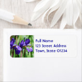 Bloeiende iris etiket (Insitu)