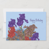 Bloeiende irissen. feestdagenkaart (Voorkant)