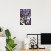 Bloeiende Jacaranda-bomen in New Farm Park, Poster (Thuiskantoor)