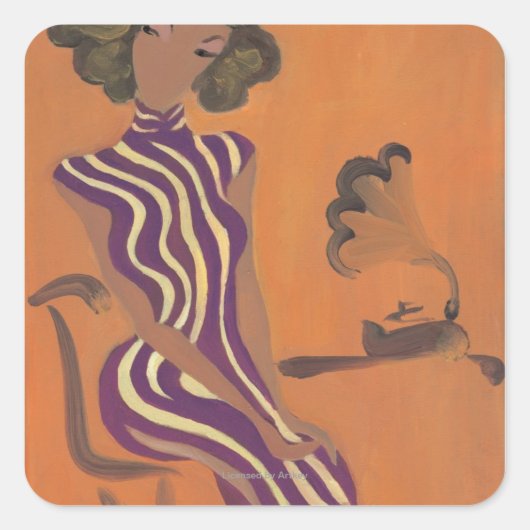 Bloeiende Jeugd No.8 Vierkante Sticker (Voorkant)