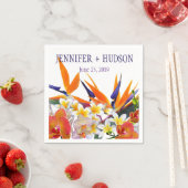 Bloeiende Joy-Tropische Bloemen Gepersonaliseerd Servetten (Insitu)