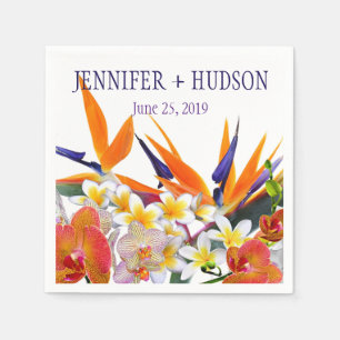 Bloeiende Joy-Tropische Bloemen Gepersonaliseerd Servetten