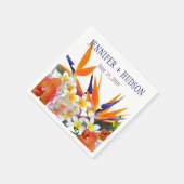 Bloeiende Joy-Tropische Bloemen Gepersonaliseerd Servetten (Hoek)