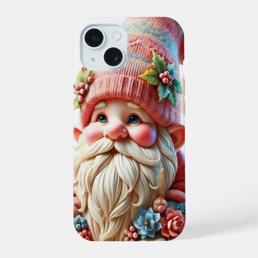 Bloeiende kabouter iPhone 15 case (Achterkant)