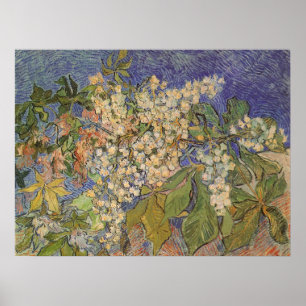 Bloeiende Kastanje Takken door Vincent van Gogh Poster