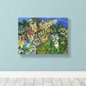 bloeiende kastanjebijkantoren van Van Gogh Canvas Afdruk (Insitu (Houten vloer))