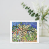 Bloeiende kastanjes Takken, Van Gogh. Feestdagenkaart (Staand voorkant)