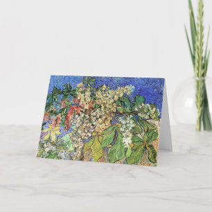 Bloeiende kastanjes takken, Van Gogh. Kaart