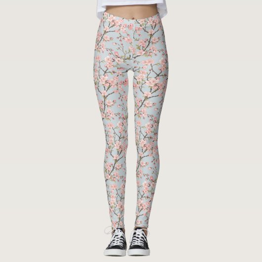 Bloeiende kers leggings (Voorkant)