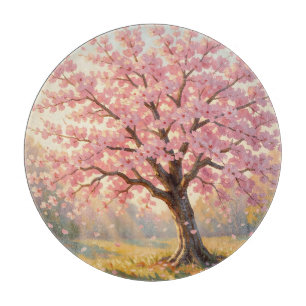 Bloeiende Kersenbloesem Boom Lente Snijplank