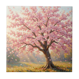 Bloeiende Kersenbloesem Boom Lente Tegeltje