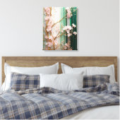 Bloeiende Kersenbloesem Muur Canvas Afdruk (Insitu (Slaapkamer))