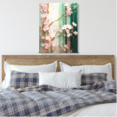 Bloeiende Kersenbloesem Muur Canvas Afdruk (Insitu (Slaapkamer))
