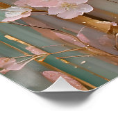 Bloeiende Kersenbloesem Muur Perfect Poster (Hoek)