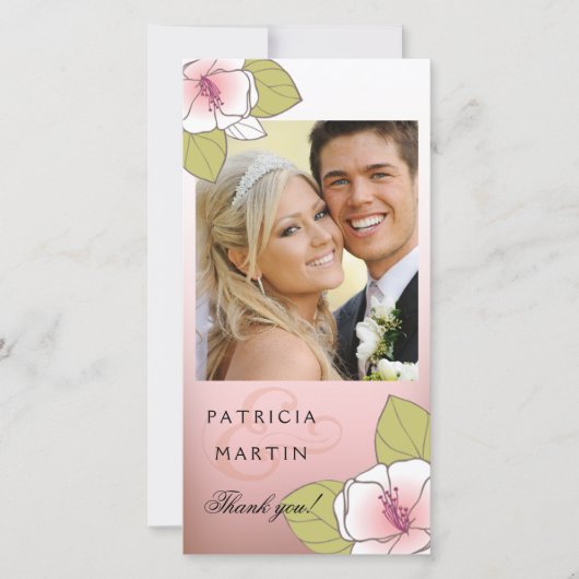 Bloeiende Kersenbloesems Foto Bedankt roze (Voorkant)