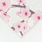Bloeiende kersenbloesems Roze Wit Fleece Deken (Hoek)