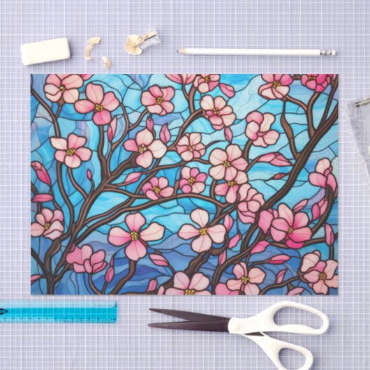 Bloeiende kersenbloesemsEffect Decoupage Tissuepapier (Craft)