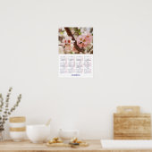 Bloeiende kersenboomkalender 2024 met feestdagen poster (Keuken)