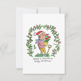 Bloeiende kerst kaart