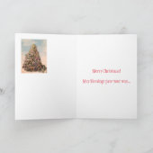 Bloeiende Kerstboom Feestdagen Kaart (Binnen)