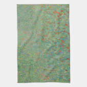 Bloeiende klaprozen - Gustav Klimt Theedoek (Verticaal)