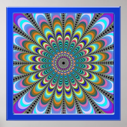 Bloeiende kleur bloesems poster (Voorkant)