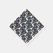 Bloeiende konijntjes paaspatroon servet (Hoek)