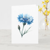 Bloeiende korenbloem met gesloten knop Groet Kaart (Gele Bloem)