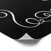  bloeiende krijtbord bruiloft welkom poster (Hoek)