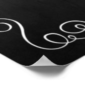  bloeiende krijtbord bruiloft zitgrafiek poster (Hoek)