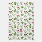 Bloeiende kruiden en hommels keukenhanddoeken (Verticaal)