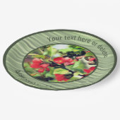 Bloeiende kweepeer Floral Art Gepersonaliseerde pa Papieren Bordje (Gekanteld)