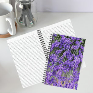 Bloeiende lavendelkruid bloemen notitieboek