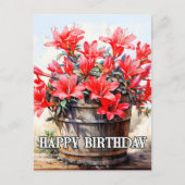 Bloeiende Lelie Bloem Illustratie Briefkaart (Voorkant)