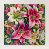 Bloeiende lelies legpuzzel (Horizontaal)
