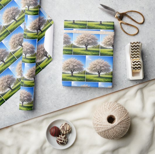Bloeiende lente appelboom cadeaupapier (Crafts)