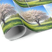 Bloeiende lente appelboom cadeaupapier (Rol Hoek)