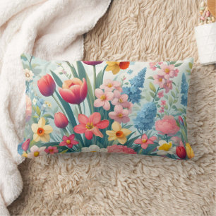 Bloeiende lente bloem kussen