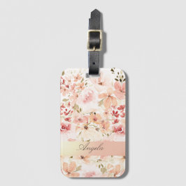 Bloeiende Lente Bloemen Bagagelabel
