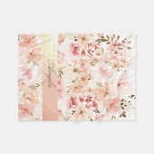 Bloeiende Lente Bloemen Fleece Deken (Voorkant (Horizontaal))