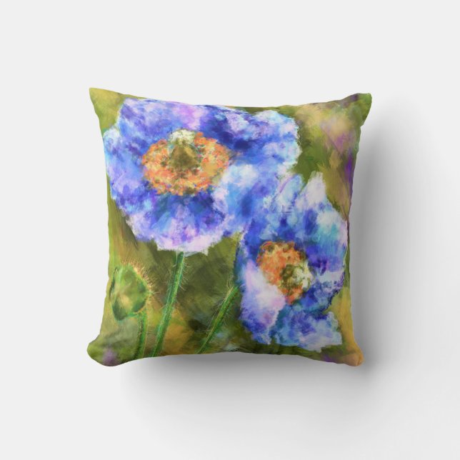 Bloeiende lente bloemen kussen (Voorkant)