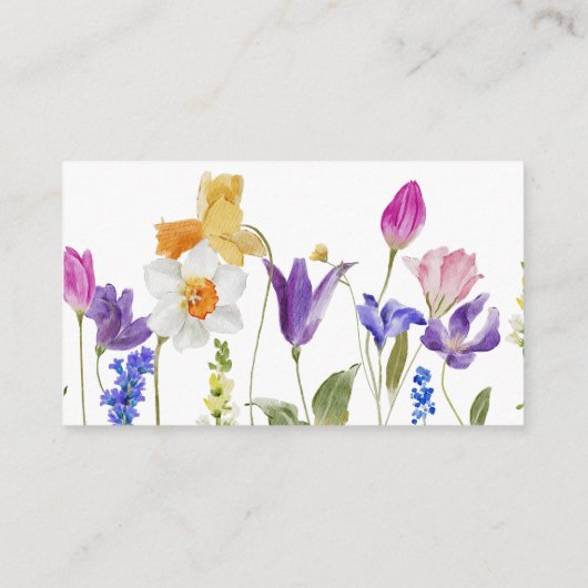 Bloeiende Lente Bloemen Luier Raffle Informatiekaartje (Achterkant)