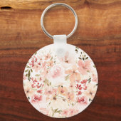 Bloeiende Lente Bloemen Sleutelhanger (Achterkant)