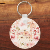 Bloeiende Lente Bloemen Sleutelhanger (Voorkant)