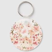 Bloeiende Lente Bloemen Sleutelhanger (Achterkant)